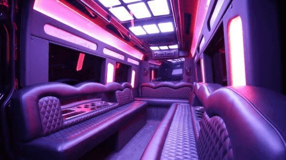 Interior of Tampa Party Bus Company's 15 Passenger Party Bus in Tampa