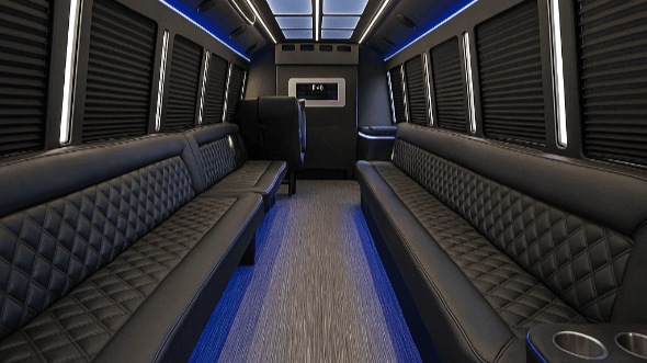Interior of Sarasota Party Bus Company's 20 Passenger Party Bus in Sarasota
