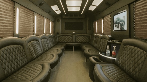 Interior of Lakeland Party Bus Company's 25 Passenger Party Bus in Lakeland