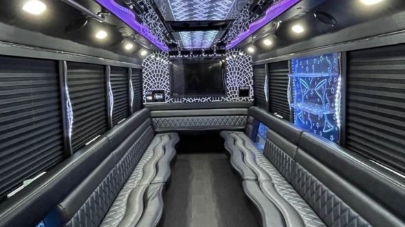 Interior of Bradenton Party Bus Company's 30 Passenger Party Bus in Bradenton