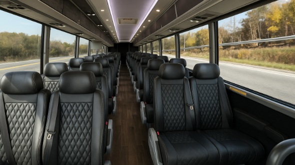 Interior of Tampa Party Bus Company's 35 Passenger Minibus in Tampa
