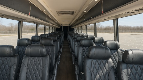 Interior of Tampa Party Bus Company's 40 Passenger Charter Bus in Tampa