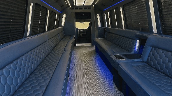 Interior of Kissimmee Party Bus Company's 40 Passenger Party Bus in Kissimmee