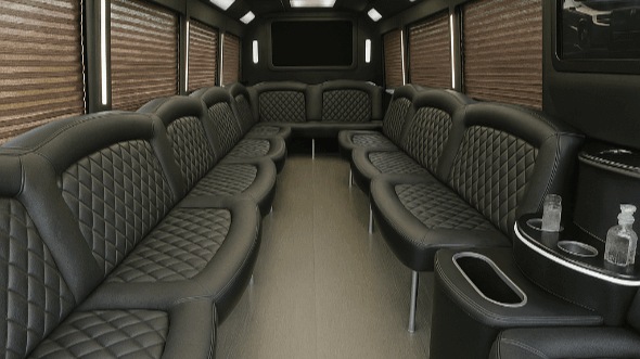 Interior of Lakeland Party Bus Company's 40 Passenger Party Bus in Lakeland