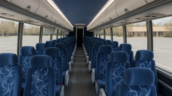 Interior of Tampa Party Bus Company's 45 Passenger Charter Bus in Tampa