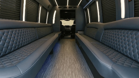 Interior of Lakeland Party Bus Company's 50 Passenger Party Bus in Lakeland