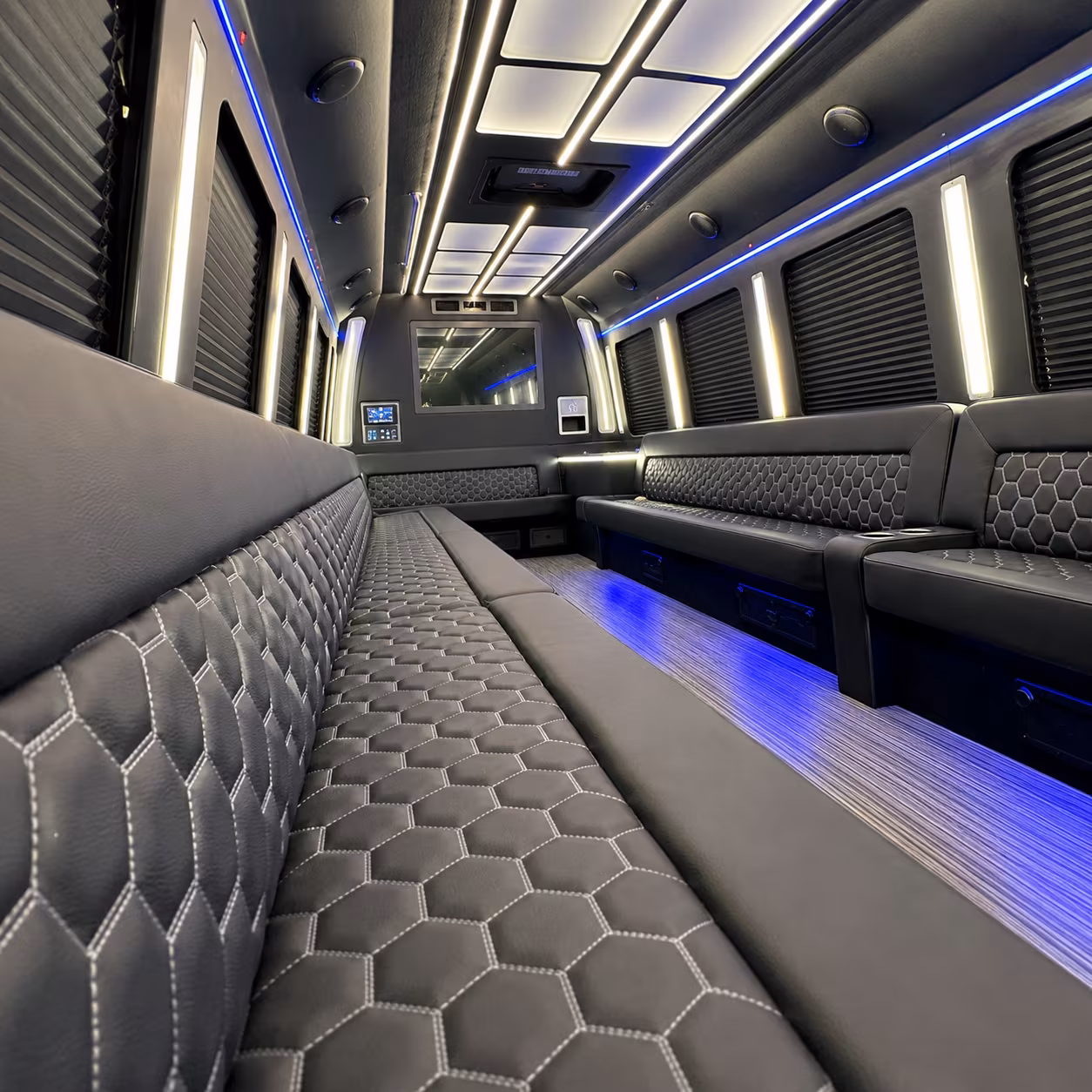 50 Passenger Party Bus Inside