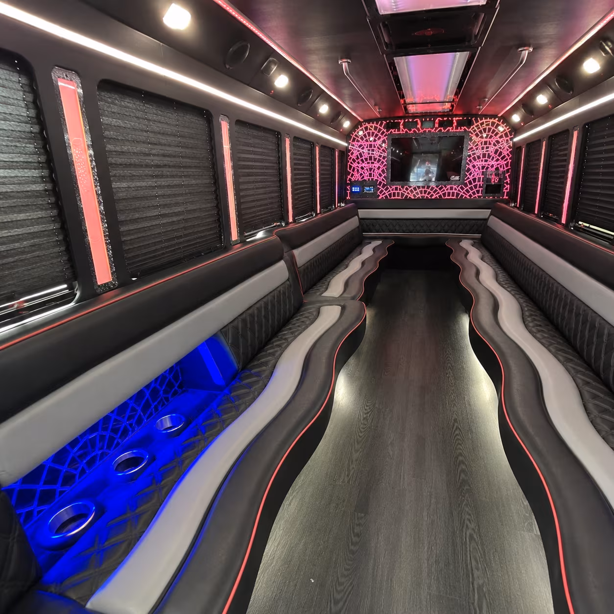 Tampa Bachelor & Bachelorette Transportation party bus interior