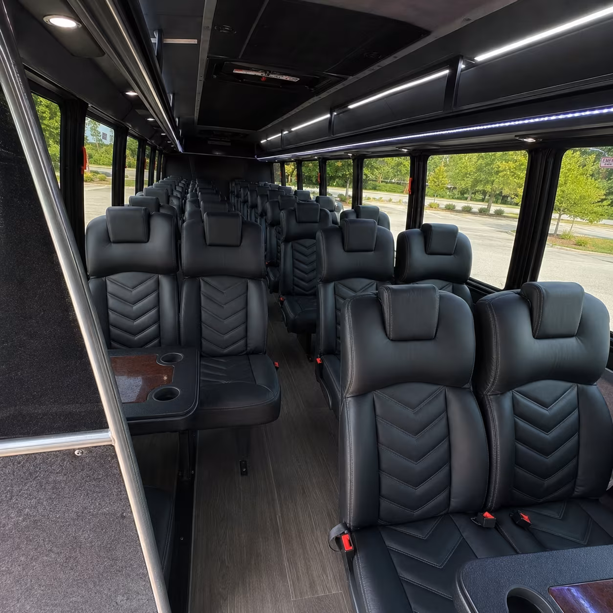 Tampa School Event Transportation party bus exterior