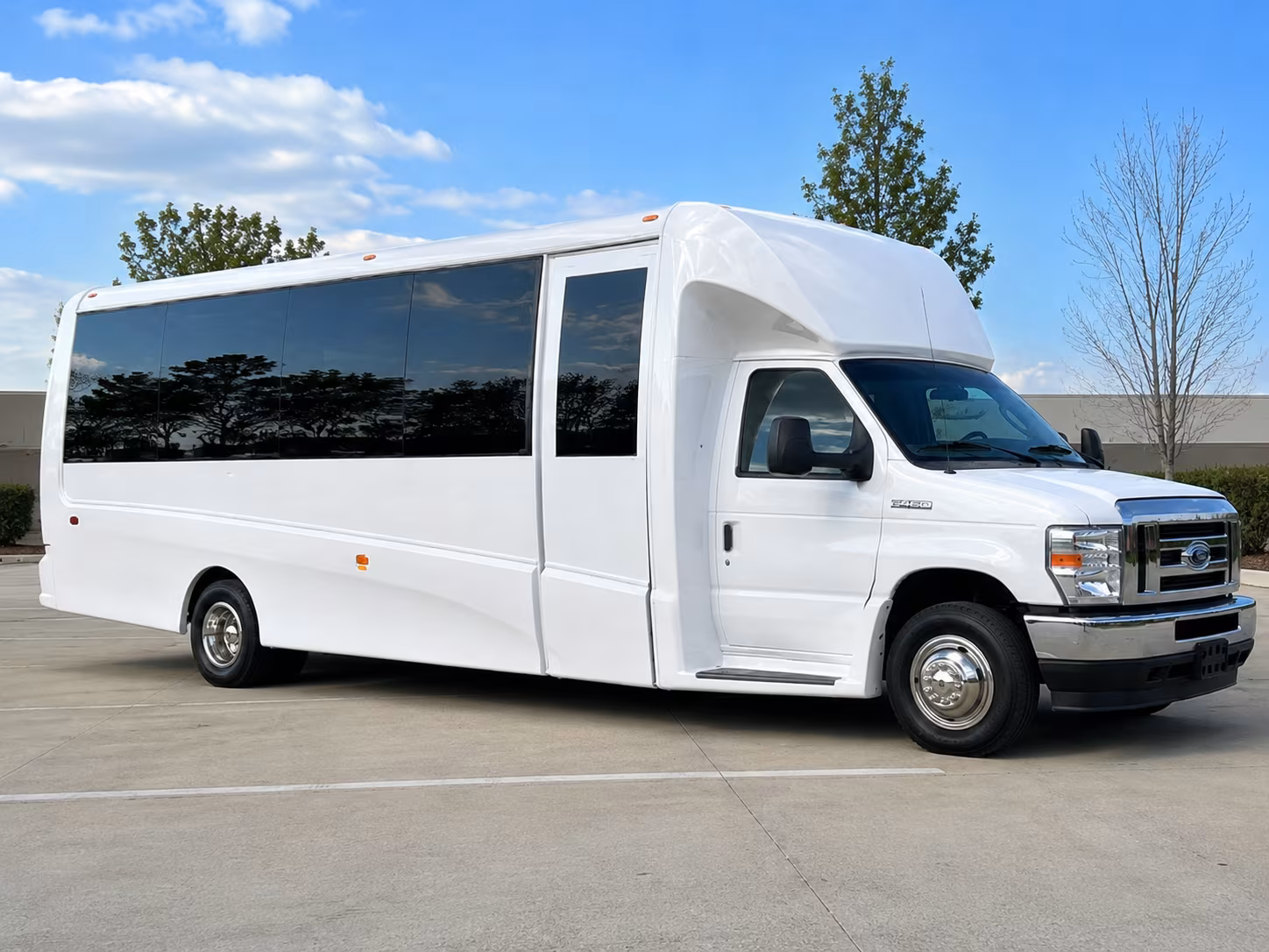 Tampa School Event Transportation party bus exterior