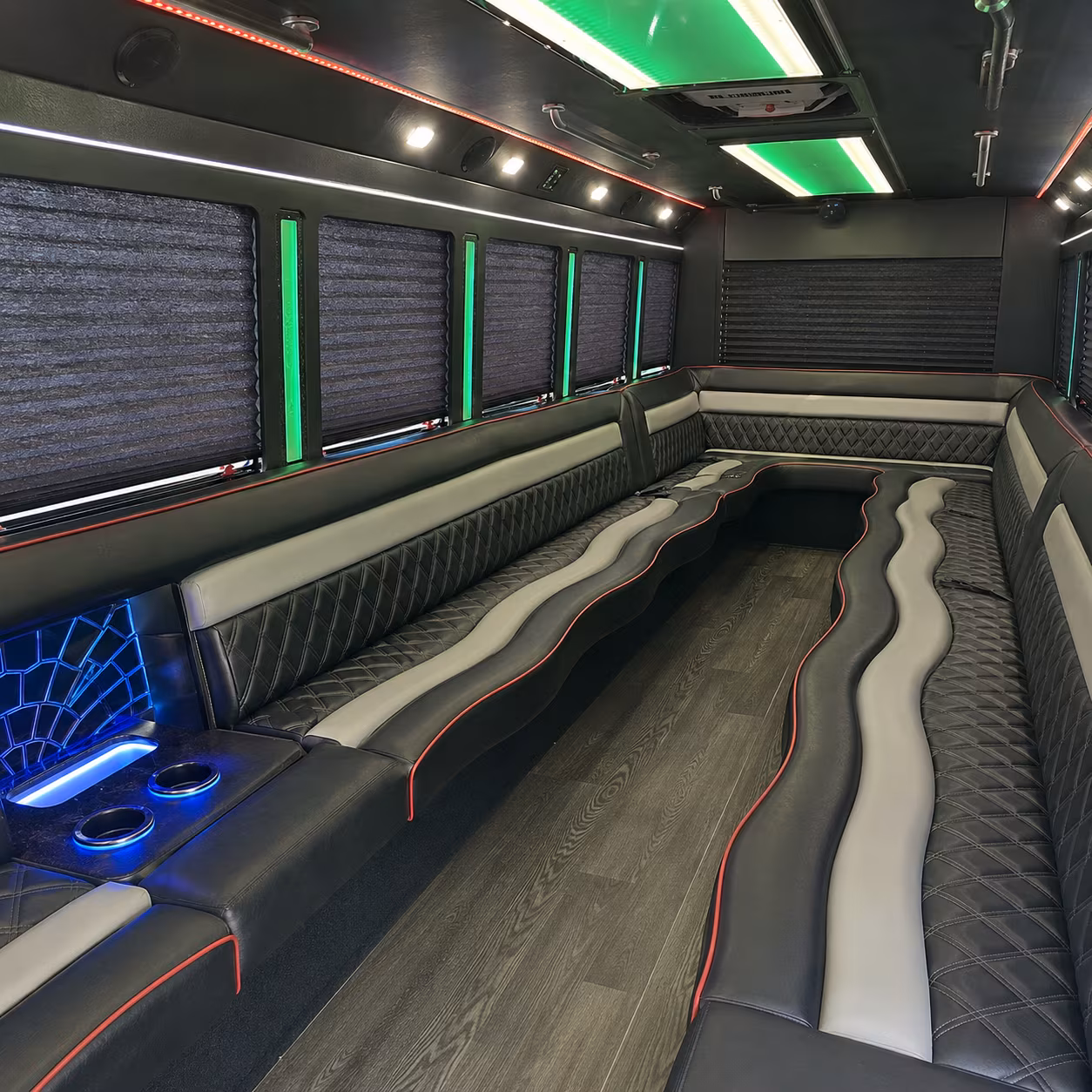 Tampa Wedding Transportation party bus exterior