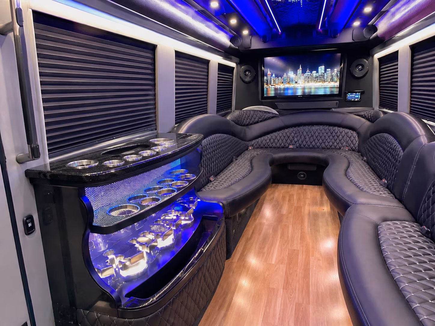 Tampa Wedding Transportation party bus exterior