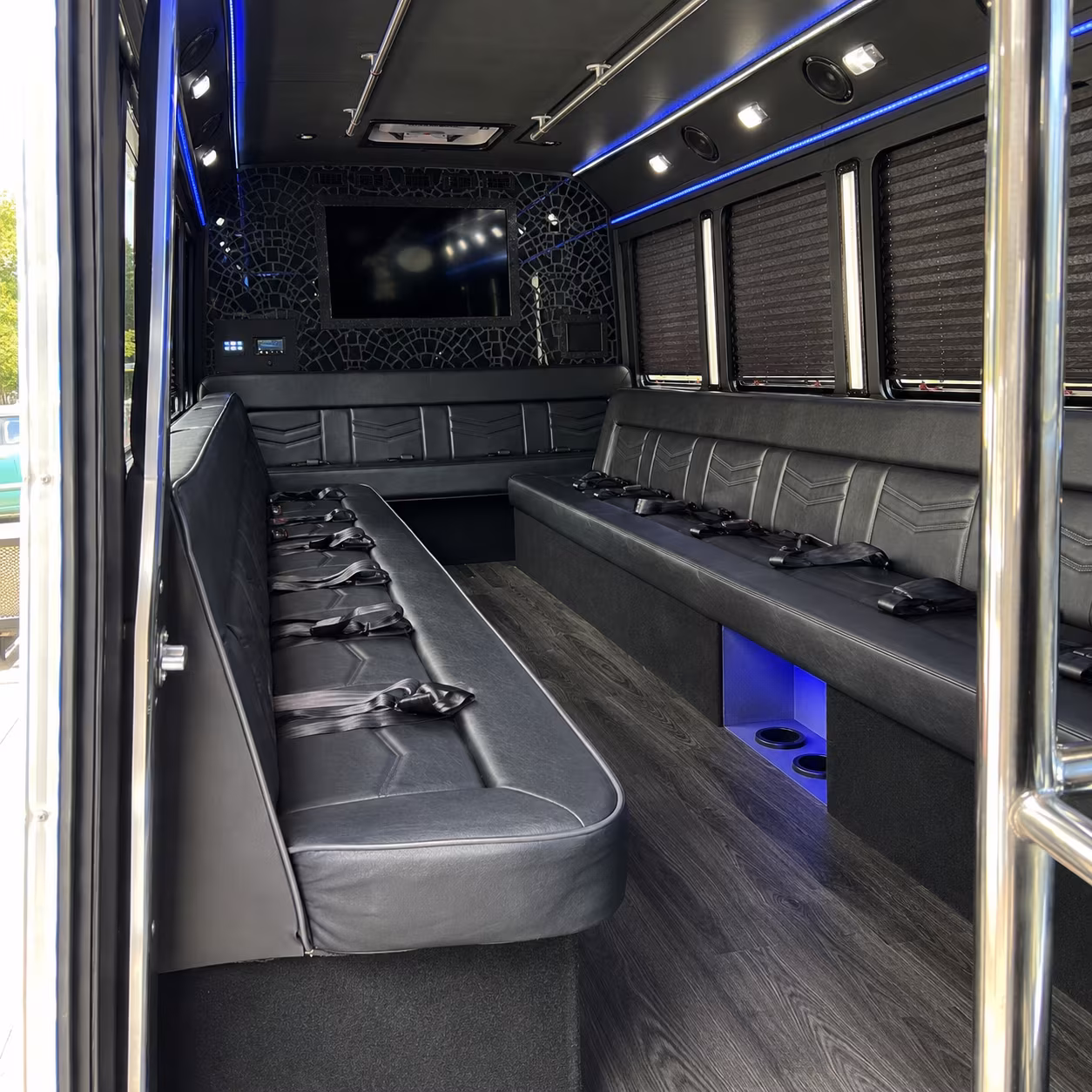 Tampa Wedding Transportation onboard seating