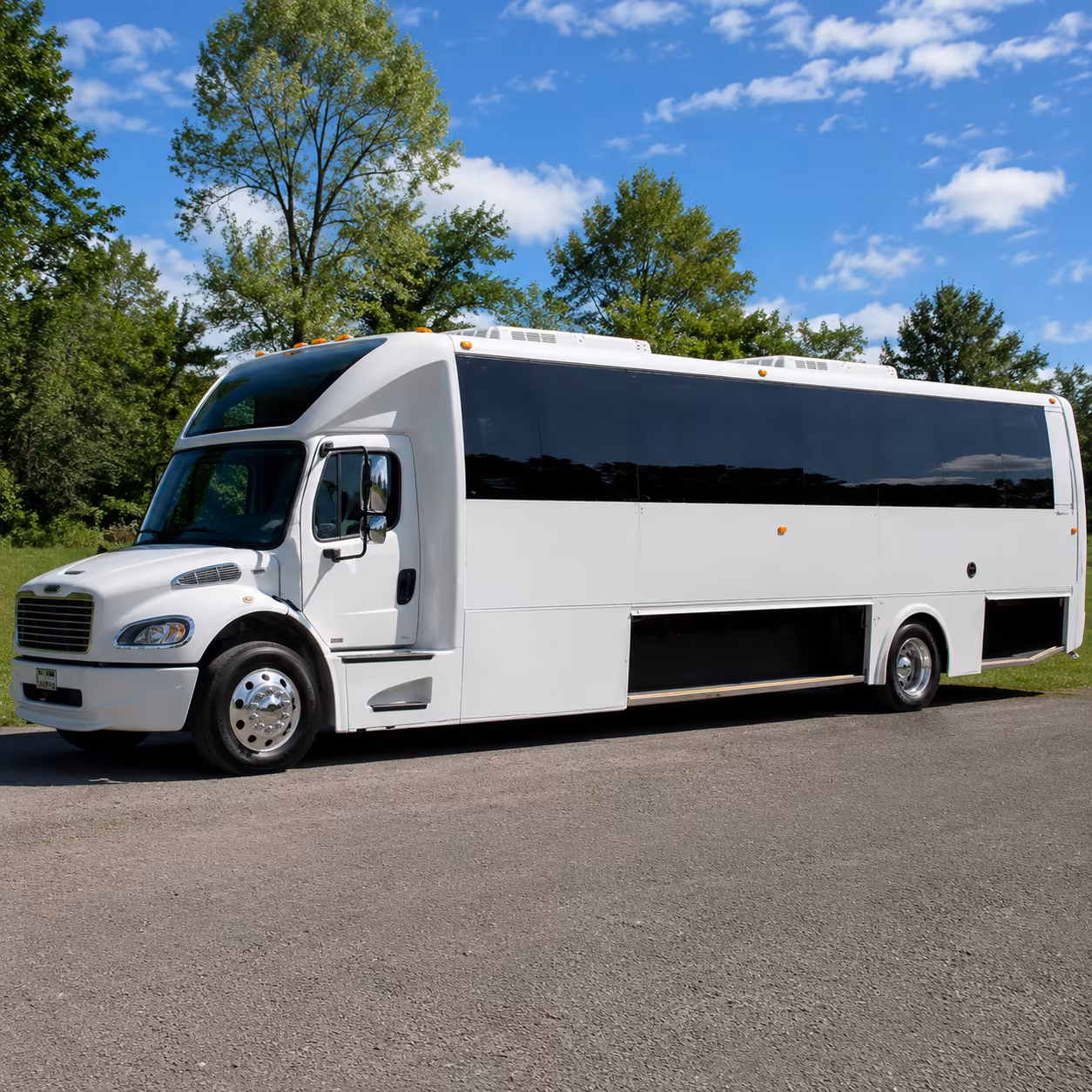 Tampa Wedding Transportation party bus exterior