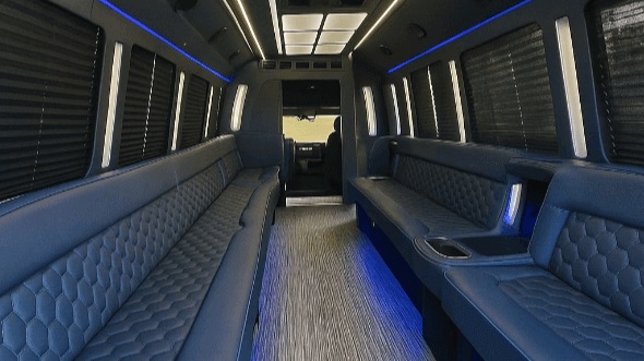 Tampa 50 passenger party bus interior