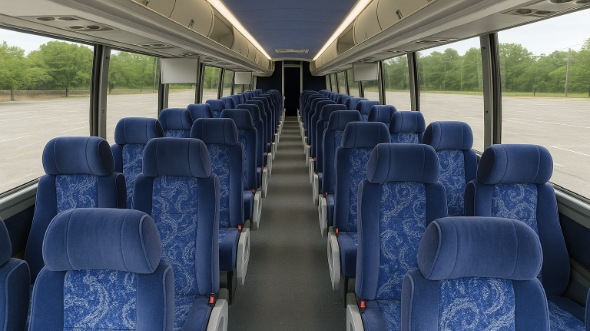 tampa 54 passenger charter bus interior
